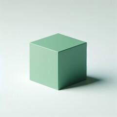 3d render of a green cube