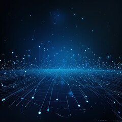 Abstract sci-fi blue background, business concept of digital future., AI