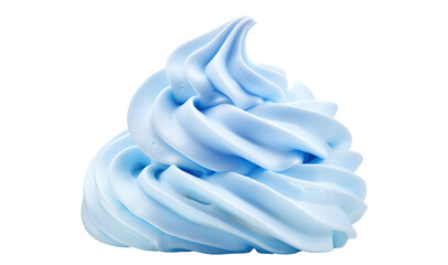 Blue whipped cream, cut out