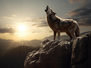 Wolf in the mountains