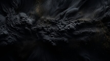 black powder background. - obrazy, fototapety, plakaty