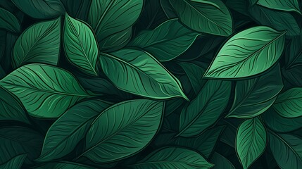 background of green leaves.