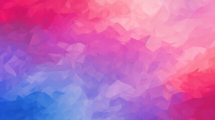 Pink magenta blue purple red orange abstract triangles background created with Generative AI