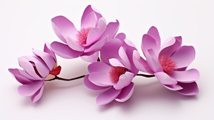 Obraz premium Purple magnolia flower, Magnolia felix isolated on white background, with clipping path