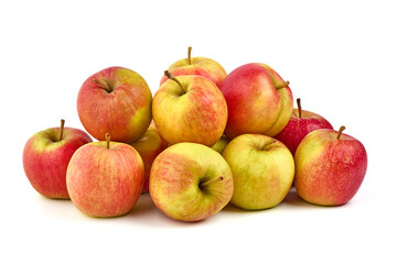 Red apple isolated on white background.