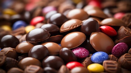 a pile of chocolates.