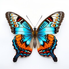 butterfly on a white background isolated bright colored.