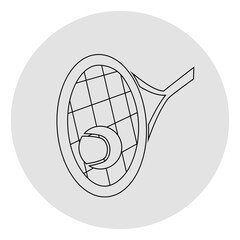 Tennis competition icon. Sport sign. Line art.