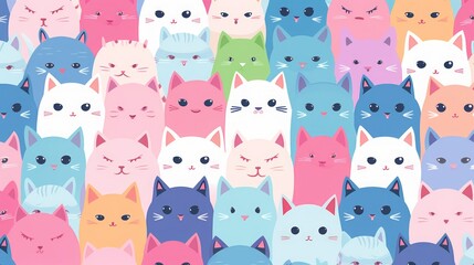 Obraz premium cats cartoon background.