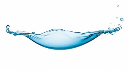layer of water on a white background isolated.