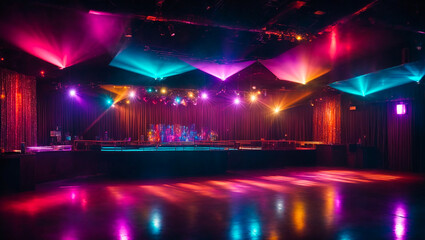 Empty disco hall