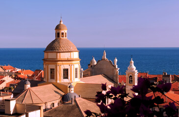 View of the church of Finale Ligure.