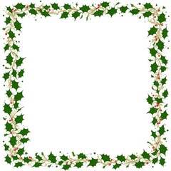 Christmas border frame white background