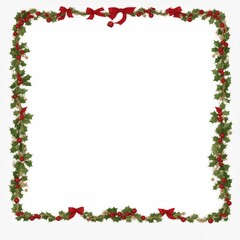 Christmas border frame white background