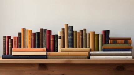 Books on a dark background