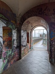 graffiti on staircase to Cologne's southbridge