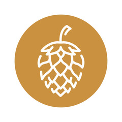 Hop black line icon.