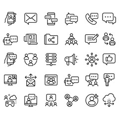 COMMUNICATION icons vector design