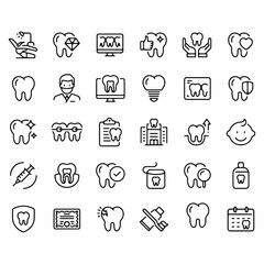 Dental Medicine icons vector design