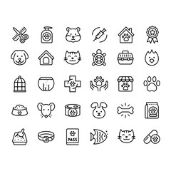 Domestic Animals icons vector design