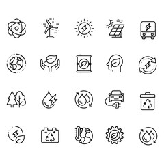 ECOLOGY & RECYCLING icons vector design