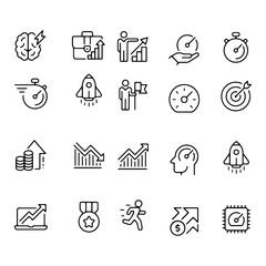 Efficiency icons vector design