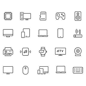 devices icons vector design
