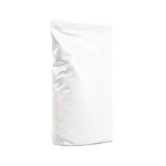 a blank Polypropylene Bag with Powder isolated on a white background