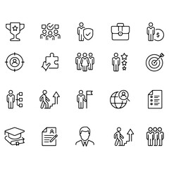 HR Management icons vector design