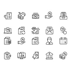 INCOME TAX icons vector design