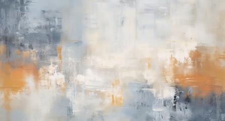 abstract modern painting, paint strokes. grey, white, beige and black colors - obrazy, fototapety, plakaty