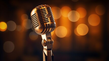 Clean graphic of a microphone symbolizing effective   AI generated illustration