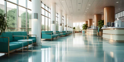 Foto op Plexiglas Abstract Take on Hospital Reception and Corridor Background © Bartek