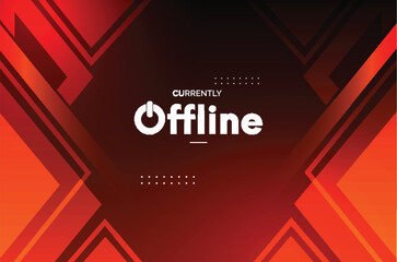 offline twitch background with abstract blue shapes design vector illustration