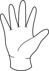 hand body part outline