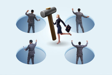 Game of mole hole in the business environment