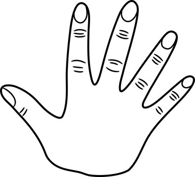 fingers body part outline