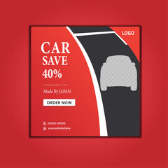  Exclusive, Modern and Attractive Car Poster Design Template, Square Artboard, cover post, 
