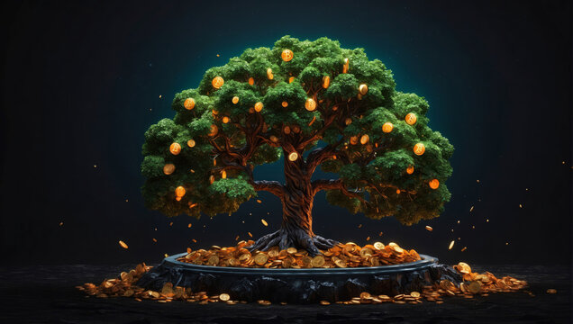 A beautiful Bitcoin Bonsai tree.