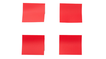 red notepads isolated on transparent background