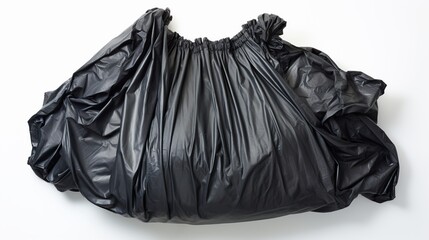 close up garbage bag on white background clipping path