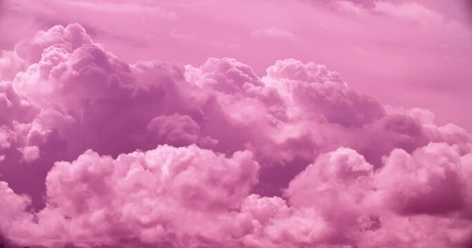 Pink Clouds Timelapse pink Sky Background. Sky Fluffy Clouds . Pink Soft Colors. Dream. Time Lapse, Time-lapse, backgroud backdrop.