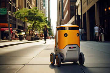Efficient delivery robot in the jungle of New York skyscrapers 