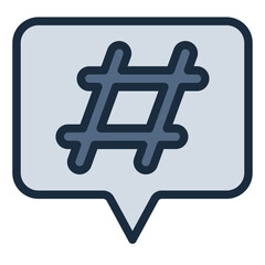 Fototapeta premium Comment Hashtag icon