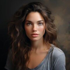Naklejka premium portrait of a person, Beauty And Skin Care Portrait Of Woman