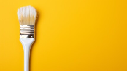 Brushes on a yellow background