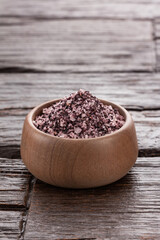 Hibiscus salt in bowl - Fine crystals for seasoning