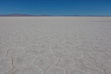 Salinas Grandes salt flat in Salta, Andes, North Argentina, South America