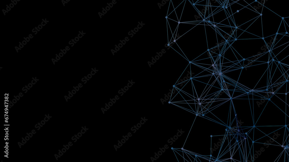 Poster Abstract geometric background. Plexus mesh backdrop illustration.