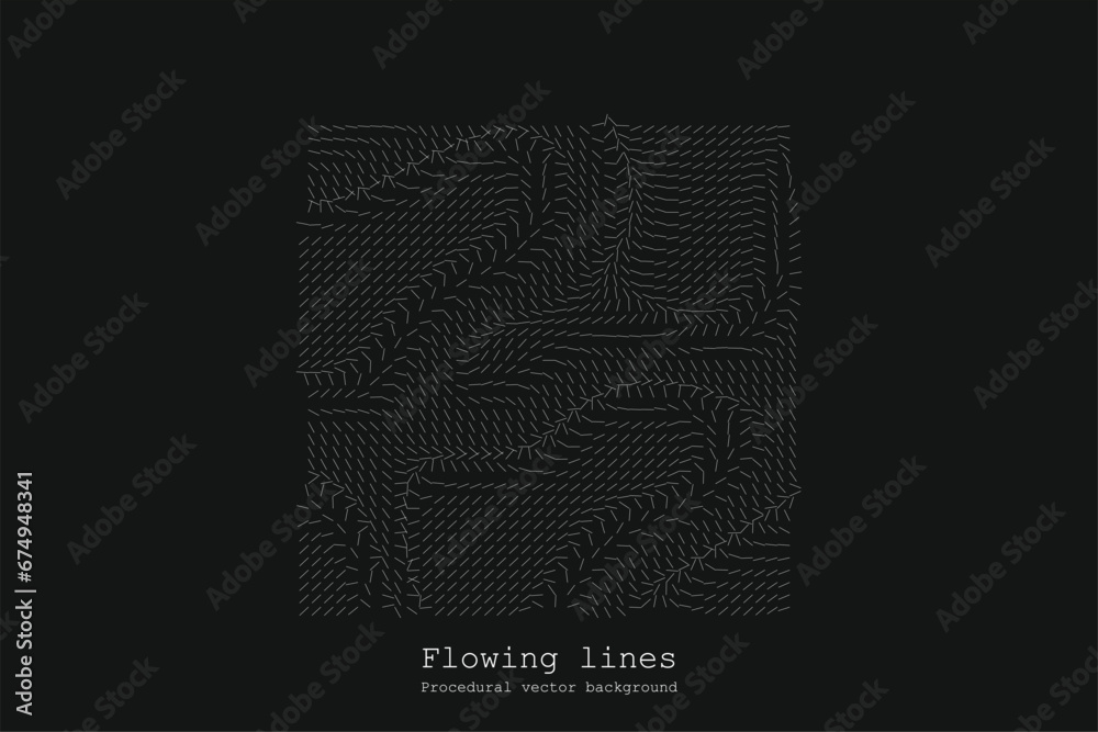 Poster abstract line matrix pattern. noise flow dynamic.